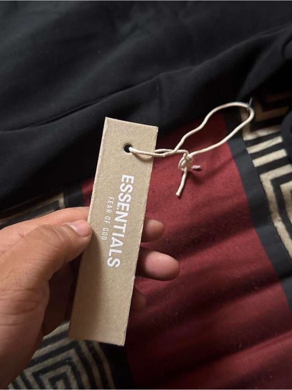Fear of God ESSENTIALS Black Joggers with Tag